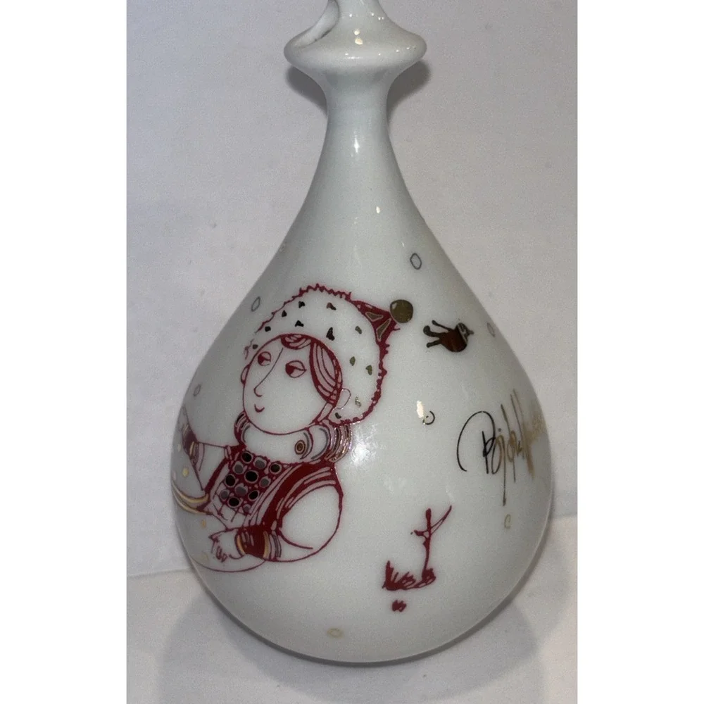 Bjørn Wiinblad Rosenthal Porcelain Teardrop Ornament Whimsical Figural Design